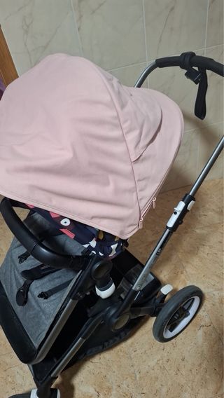 Silla Bugaboo Fox 3 gris y rosa