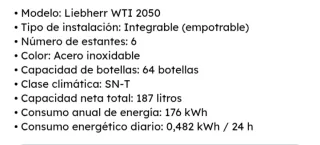 Vinoteca Liebherr WT12050