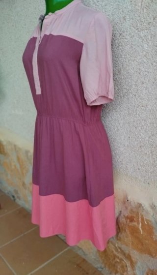 Vestido Tintoretto Tricolor Estilo Retro