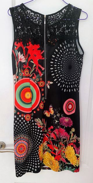 Vestido Guipur Escote Talla S/M