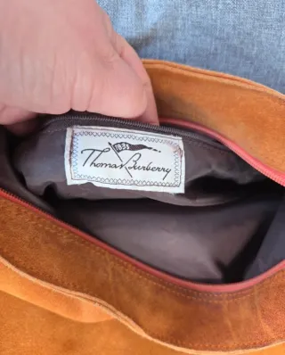 Borsa vintage in nappa arancione