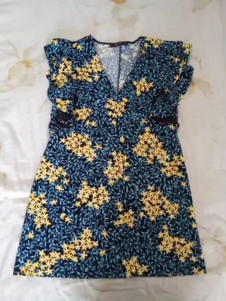 Vestido Zara Estampado Floral Talla L