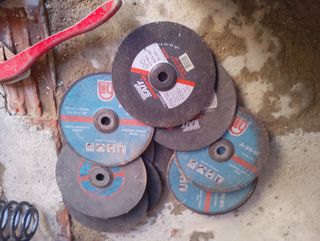 Lote 11 discos amoladora/radial usados