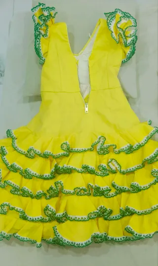 Vestido Flamenca Gitana, Volantes talla 4 - 5 años