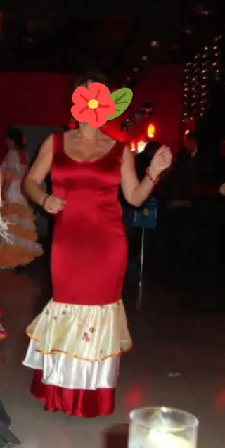 Vestido Flamenca Rojo y Blanco