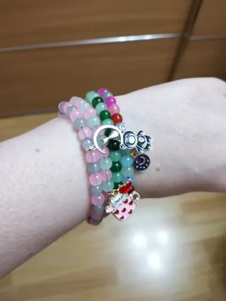 Lote 4 Braccialetti Elastici in Vetro