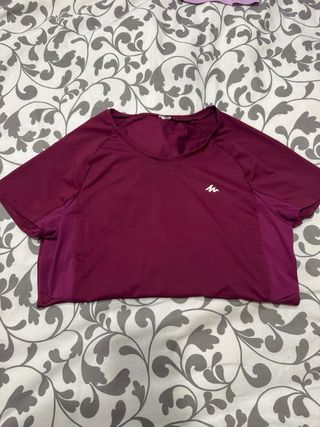 Camiseta deportiva granate Quechua Talla M