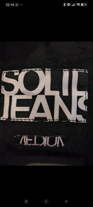 Casaco Cruzado Preto Solid Jeans Tamanho M