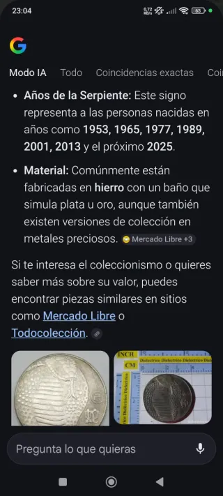 Moneda/Medalla Serpiente