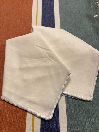 Tovaglia misto lino x12 con disegno floreale
