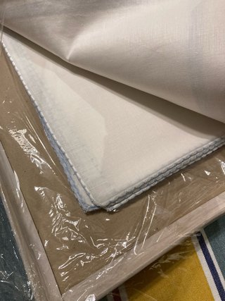 Tovaglia misto lino x12 con disegno floreale