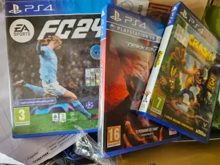 PS4 FC 24, Tekken, Crash Bandicoot