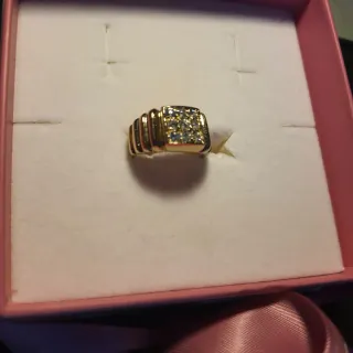 Anello Argento 800 Vintage Placcato Oro