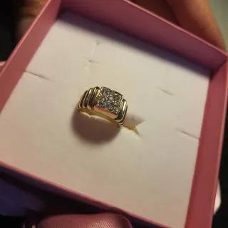 Anello Argento 800 Vintage Placcato Oro