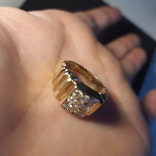 Anello Argento 800 Vintage Placcato Oro