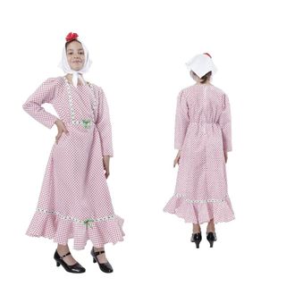 Vestido Chulapa Niña 3-4 Años con Pañuelo y Clavel