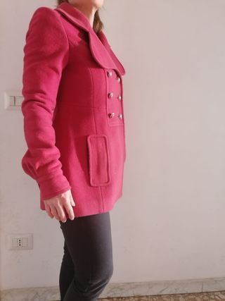 Cappotto Patrizia Pepe rosa con bottoni