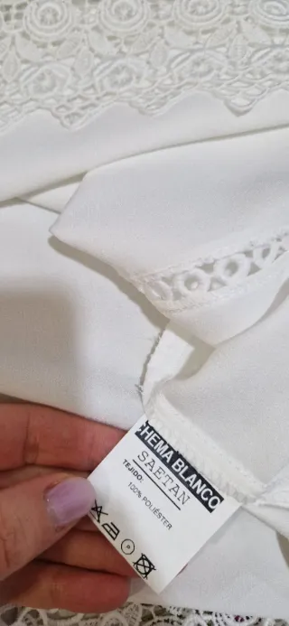 Camiseta manga corta  en color blanco