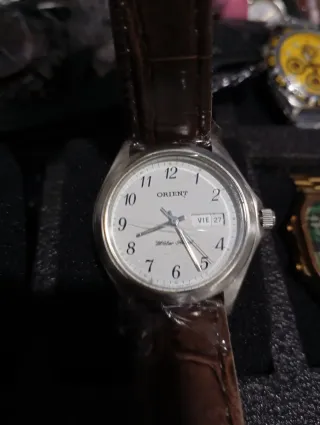 Orologio Orient Uomo Pelle Marrone Argento