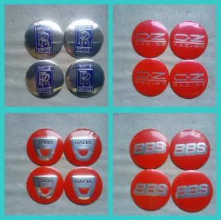 4 Pegatinas 56mm tapabuje Rolls Royce OZ Dacia BBS