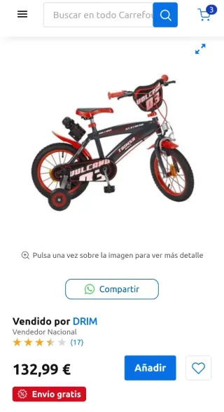 Bicicleta infantil Vulcano 03