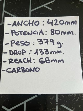 Manillar carbono integrado ciclismo