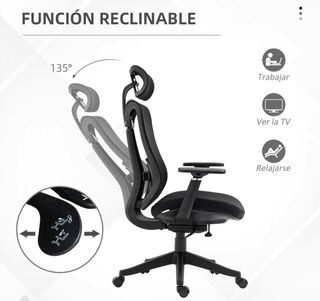 Silla de Oficina Ergonómica con Reposacabezas