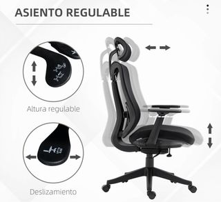 Silla de Oficina Ergonómica con Reposacabezas