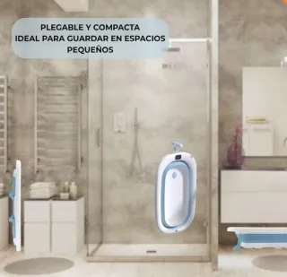 Bañera bebé con termómetro y cojín. UN SOLO USO