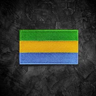 Gabón 🇬🇦 Parche Bandera Termoahesiva