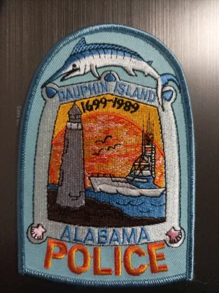 Parche Policía Dauphin Island 1699-1989