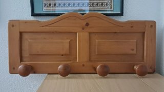 Perchero madera pino rústico