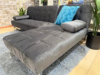 Sofá Cama Chaise Longue + 2 Cojines