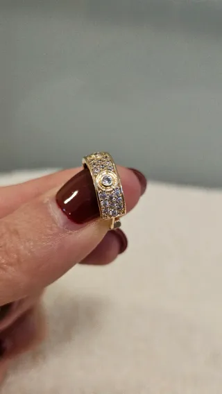 Pendientes Aro Dorados con Circonitas