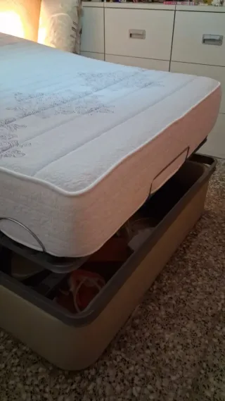 Cama como de hospital idraulica con mando de 120x2