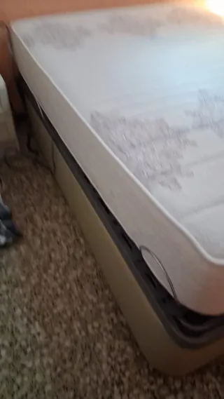 Cama como de hospital idraulica con mando de 120x2