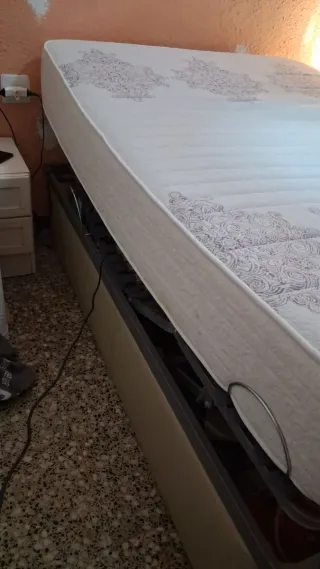 Cama como de hospital idraulica con mando de 120x2