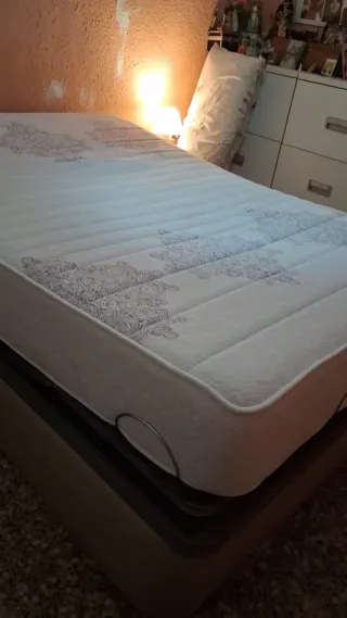 Cama como de hospital idraulica con mando de 120x2