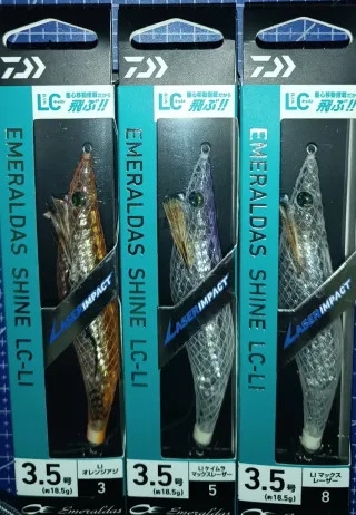 3 Daiwa Emeraldas 3.5 shine LC-LI 18.5g