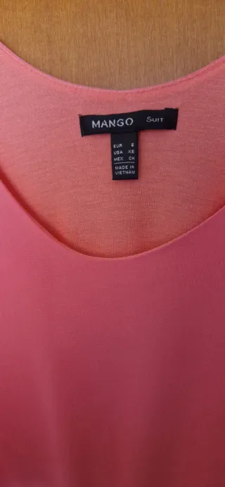 Camiseta tirantes naranja y rosa