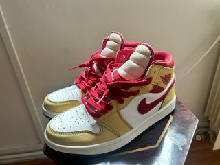 Jordan 1 Zapatillas Oro Blanco