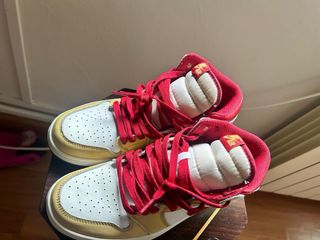 Jordan 1 Zapatillas Oro Blanco