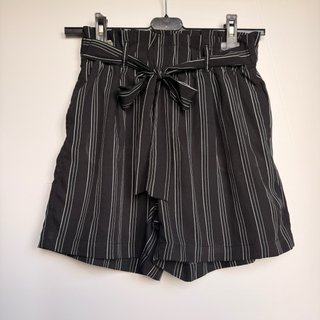 Pantaloncini neri a righe bianche Terranova XS