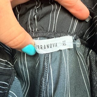Pantaloncini neri a righe bianche Terranova XS