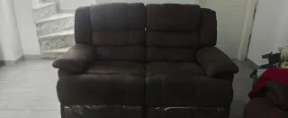 2 Sillones Reclinables Marrón Chocolate
