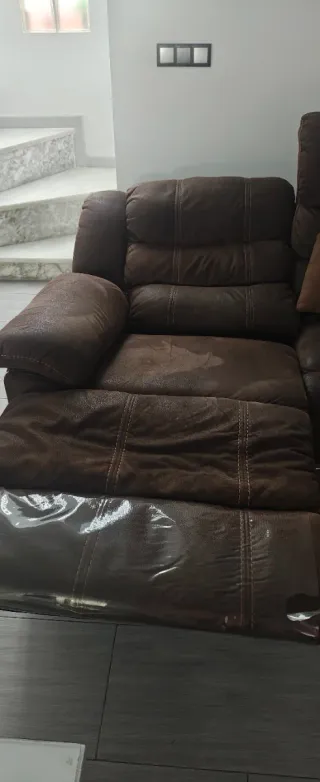 2 Sillones Reclinables Marrón Chocolate