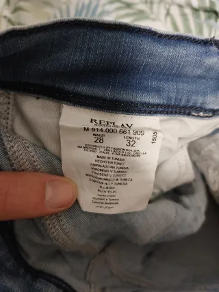 Jeans Replay Uomo Blu Strappati