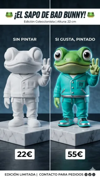 Figura Sapo Bad Bunny Edición Coleccionista