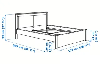 Cama SONGESAND 140x200 + Colchón VATNESTRÖM