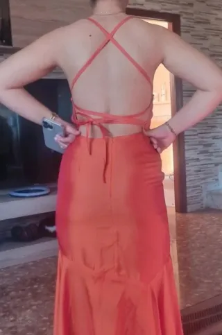 Vestido de fiesta naranja